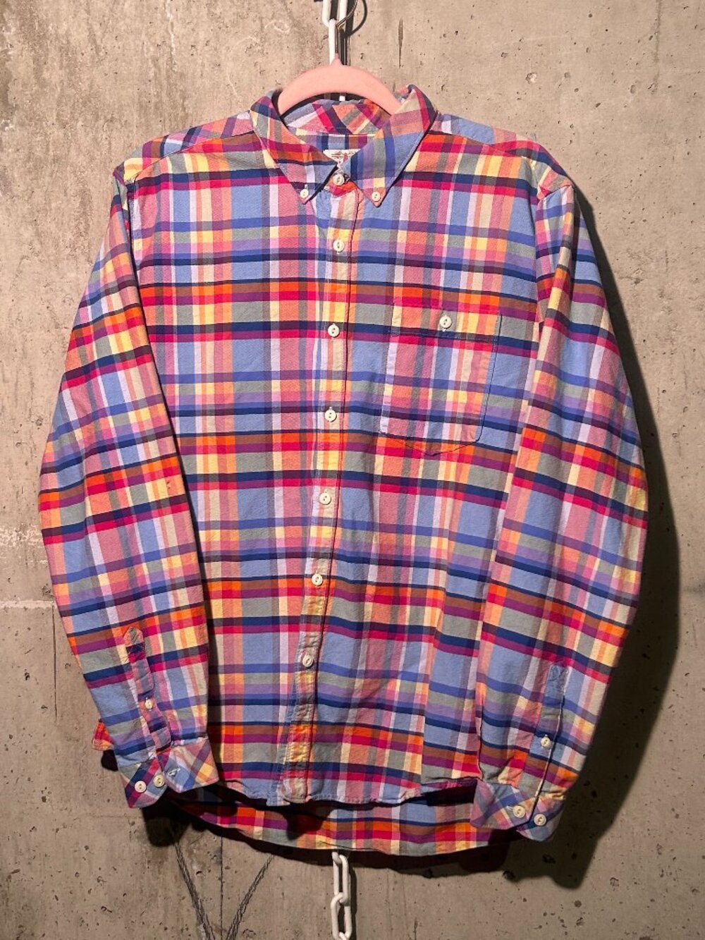 Barbour Beacon Brand Madras Plaid Long Sleeve Button-Down Shirt